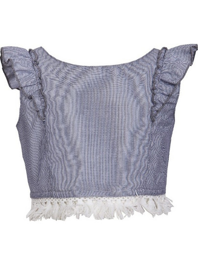 M&B Παιδικό Crop Top Αμάνικο Μωβ 1109