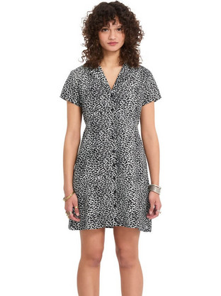 Volcom Rawly Mini Καλοκαιρινό Καθημερινό Φόρεμα Μαύρο B1312622-BWH