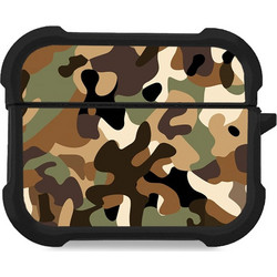 Sonique Camouflage Army Series Θήκη Σιλικόνης για Apple AirPods Pro 1 / 2 Καφέ
