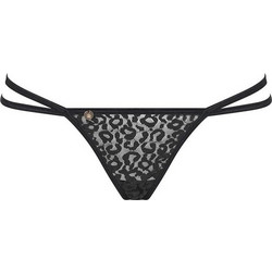Obsessive Pantheria Γυναικείο Sexy String Μαύρο 5901688231852