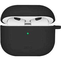 Uniq Nexo Θήκη Σιλικόνης για Apple AirPods 4 Μαύρη + Ear Hooks