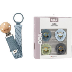 BIBS Πιπίλες Καουτσούκ 6-18m Petrol Sage Baby Blue Ιron 4τμχ