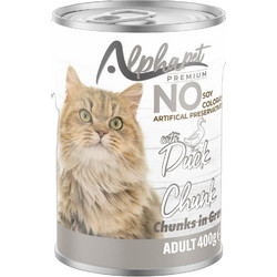 Alphapet Premium Adult Chunks with Duck in Gravy 400gr
