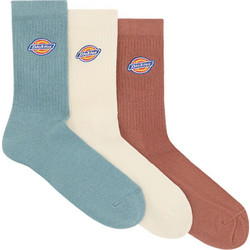 Dickies Valley Grove Ανδρικές Κάλτσες Ψηλές Μπλε Μπεζ Καφέ 3Pack DK0A4X82L371