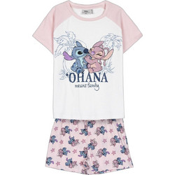 Cerda Lilo & Stitch Παιδική Πιτζάμα Βαμβακερή Καλοκαιρινή Ροζ 2900002137