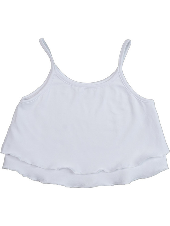Joom Παιδικό Crop Top Αμάνικο Λευκό 30125570
