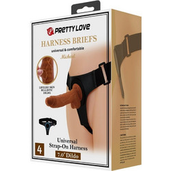 Pretty Love Michael Εσώρουχο Strap On με Dildo 20cm Καφέ