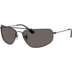 Ray-Ban RB3780 002B1 Ανδρικά Γυαλιά Ηλίου Ορθογώνια Μεταλλικά Μαύρα με Καφέ Φακό