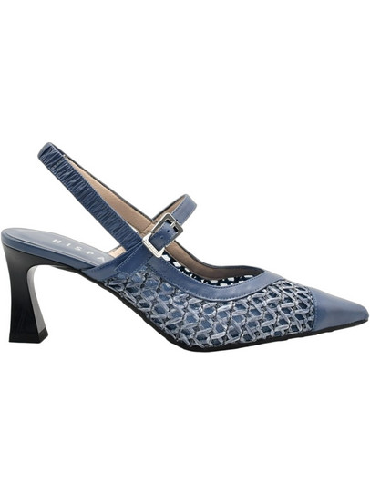 Hispanitas Γόβες Slingback Δερμάτινες με Λεπτό Ψηλό Τακούνι Μπλε RHV264671-C008