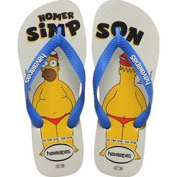 Havaianas Simpsons Ανδρικές Σαγιονάρες Αντιολισθητικές Λευκές 4137889-0093