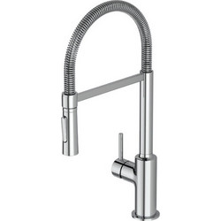 Ideal Standard Ceralook BC302AA Μπαταρία Κουζίνας Πάγκου Διπλής Παροχής Ανάμεικτη με Εύκαμπτο Ρουξούνι Inox