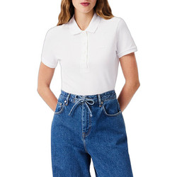 Lacoste Γυναικεία Μπλούζα Polo Κοντομάνικη Λευκή 3PF5462-001