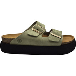 Genuins Hawaii Γυναικεία Σανδάλια Suede Ανατομικά Χακί G106550