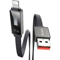 Mcdodo CA-4970 Braided Flat USB-A to Lightning Cable 1.2m Black