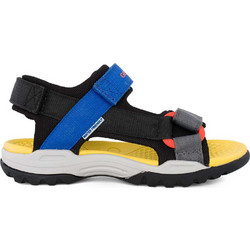 Geox Borealis Παιδικά Πέδιλα για Αγόρι Μπλε Κίτρινα Μαύρα J450RE01411C0245