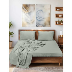 MADI Σεντόνι Υπέρδιπλο με Λάστιχο 160x200+35 Sleek Mint