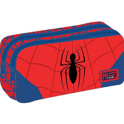 Must Spider-Man Web Κασετίνα Βαρελάκι με 2 Θήκες Κόκκινη 508814