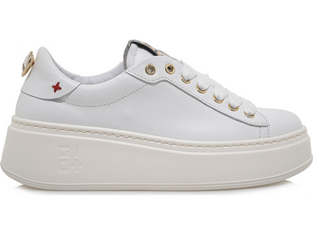 Gio+ Γυναικεία Sneakers Flatforms Λευκά U197A2543-94V