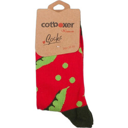 Cotboxer Peas Ανδρικές Κάλτσες Ψηλές με Σχέδια Κόκκινες