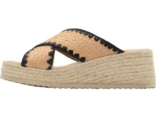 Geox Alemeria Καλοκαιρινές Γυναικείες Πλατφόρμες Χαμηλές Ψάθινες Ταμπά D651KC 00011 C6182