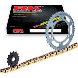 RK Σετ Αλυσίδα Χρυσή & Γρανάζια Κίνησης 46T 15T 529 XSO O-Ring για Kawasaki Versys 650 '07-'16