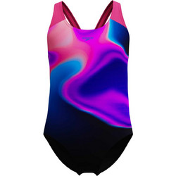 Speedo Αθλητικό Παιδικό Μαγιό Ολόσωμο για Κορίτσι Μαύρο Μωβ Φούξια 8-002625002