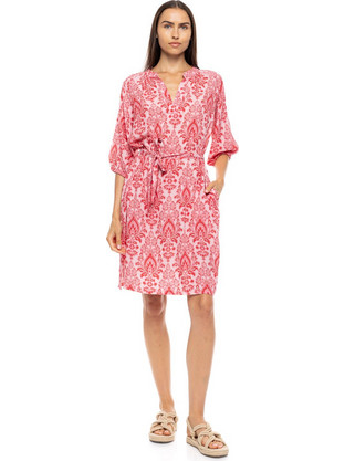 Pink Label Mini Καλοκαιρινό Καθημερινό Φόρεμα Μεταξωτό Φούξια B731