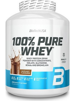 Biotech USA 100% Pure Whey Hazelnut Πρωτεΐνη Ορού Γάλακτος Γράμμωσης Χωρίς Γλουτένη 2kg