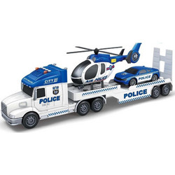 Blue Toys Αστυνομικό Φορτηγό Μεταφοράς με Ελικόπτερο & Περιπολικό