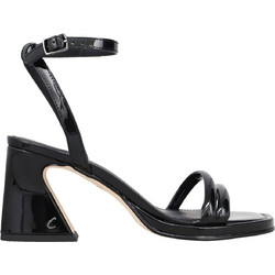 Sam Edelman Γυναικεία Πέδιλα Λουστρίνι Μαύρα με Χοντρό Χαμηλό Τακούνι I5430S3002