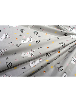 Dimcol Rabbit Garden 586 Πάνα Αγκαλιάς Χασέ Γκρι 80x80cm