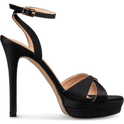 Envie Shoes Γυναικεία Πέδιλα Μαύρα με Λεπτό Ψηλό Τακούνι και Φιάπα E02-23761-34