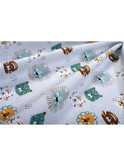 Dimcol Big Cats 28 Πάνα Αγκαλιάς Χασέ Γαλάζια 80x80cm