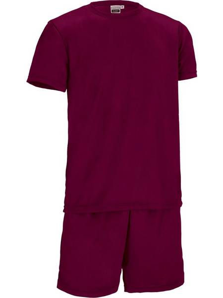 Valento Αθλητικό Ανδρικό Σετ T-Shirt & Βερμούδα Καλοκαιρινό Μπορντό CDVAPLAGT20