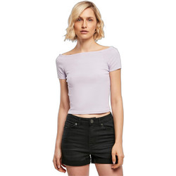 Urban Classics Γυναικείο Καλοκαιρινό Crop Top Ριπ Λιλά TB1500-00145