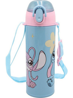 Gim Stitch Παιδικό Παγούρι Θερμός Ανοξείδωτο BPA Free Γαλάζιο 450ml
