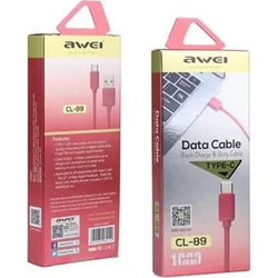 Awei CL-89 USB-A to USB-C 1m Pink