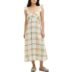 Barbour Midi Καλοκαιρινό Βραδινό Φόρεμα Εκρού LDR1007-BRBE31
