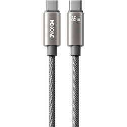 Wekome WDC-64 Braided USB-C to USB-C 65W 1.2m Grey