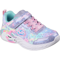 Skechers Heart Sparkles Unicorn Παιδικά Sneakers με Φωτάκια Λιλά Βεραμάν 303063L-LVMT