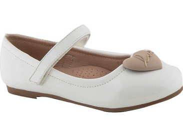 Zak Shoes Παιδικές Μπαλαρίνες Δερματίνη με Σκρατς Λευκές SD12321