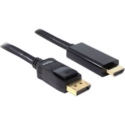DeLOCK Καλώδιο DisplayPort 1.1 to HDMI Male 1m Black 82586