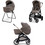 Inglesina Aptica Duo 2026 Καρότσι Μωρού 2 σε 1 Essence Mokka Palladio Black