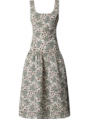 Pepe Jeans Chelsea Midi Καλοκαιρινό Βραδινό Φόρεμα Floral Μεταξωτό Εκρού PL9537779-660