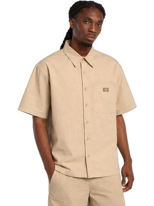 Dickies Vernal Ανδρικό Πουκάμισο Κοντομάνικο Κανονική Γραμμή Μπεζ DK0A88O8L17