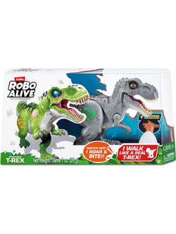 Zuru Robo Alive Φιγούρα Δεινόσαυρος T-Rex με Αυγό Slime Γκρι για 3+ Ετών