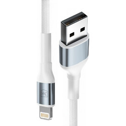3mk Braided USB-A to Lightning Cable 12W 2m White 5903108680325