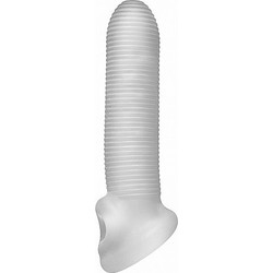 Perfect Fit Fat Boy Micro Ribbed Κάλυμμα Επιμήκυνσης Πέους 16.5cm Clear