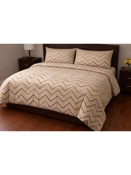 Cosmin Σετ Πάπλωμα Υπέρδιπλο 220x240 Royal Wave Beige 40001031
