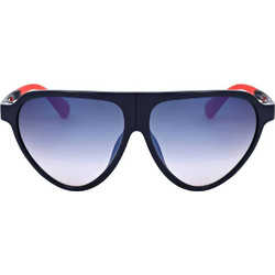 Max & Co MO0023 90X Γυναικεία Γυαλιά Ηλίου Μάσκα Κοκάλινα Μαύρα με Μαύρο Φακό